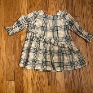 Rylee and Cru Black and Cream Plaid Dress